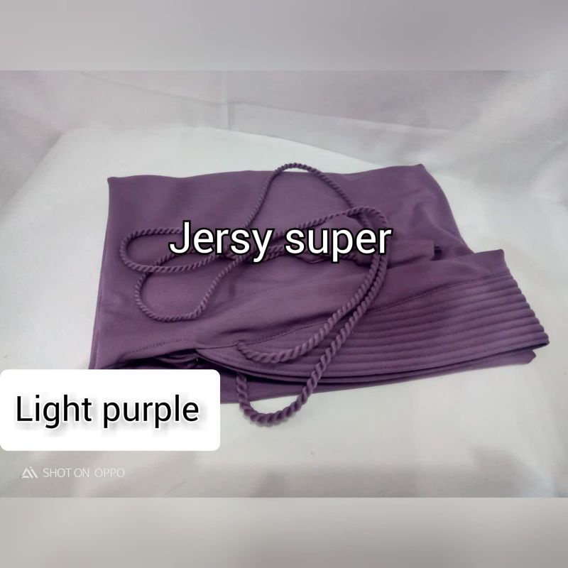 hijab jersey tali tambang/bergo jersey tali kepang/hijab jersey tali kepang/kerudung jersey tambang/hijab tali tambang polos variasi-Light purple super
