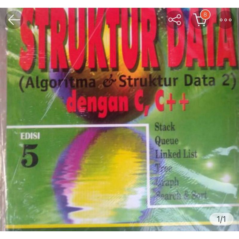 Jual Struktur Data Algoritma Struktur Data 2 Dengan C C++ Edisi 5 ...