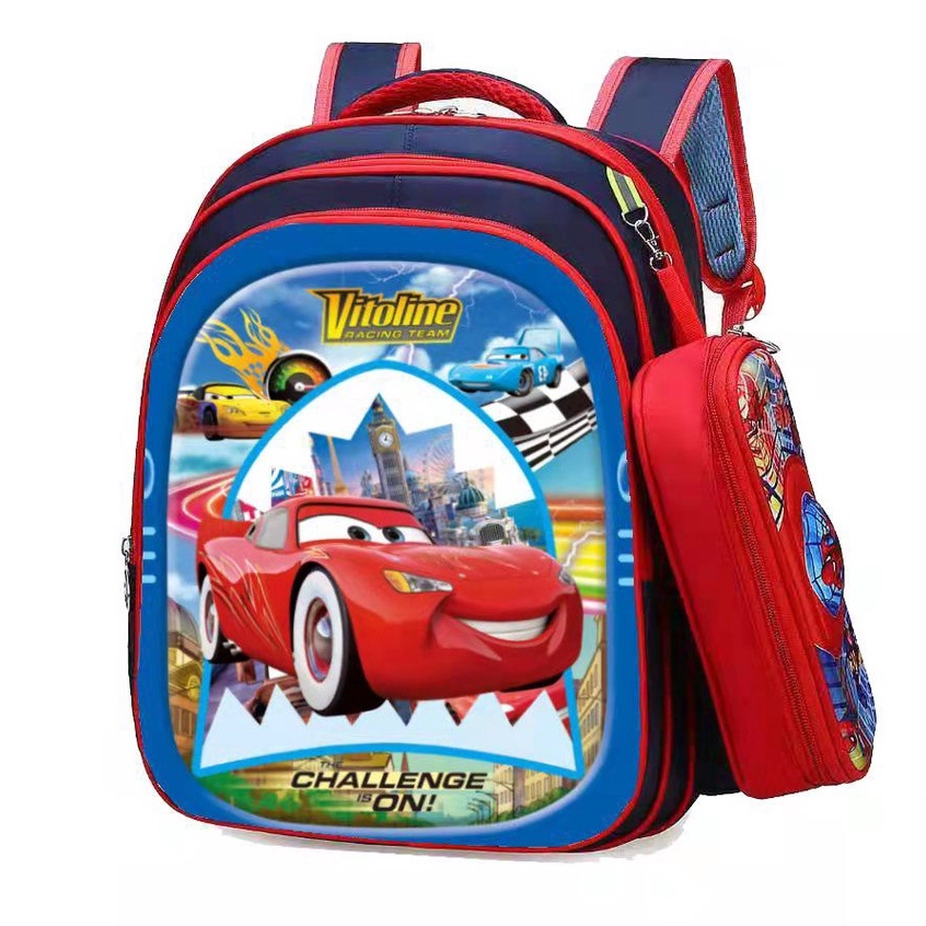 SMARTGIRL NEW TAS RANSEL ANAK SEKOLAH CEWEK COWOK IMPORT SD 3D 2IN1 00160-00165