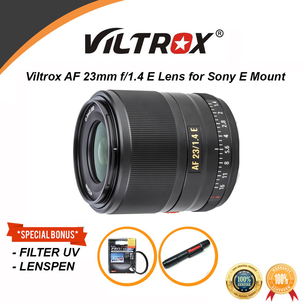 Lensa Viltrox AF 23mm f1.4 E Lens for Sony E Mount Original