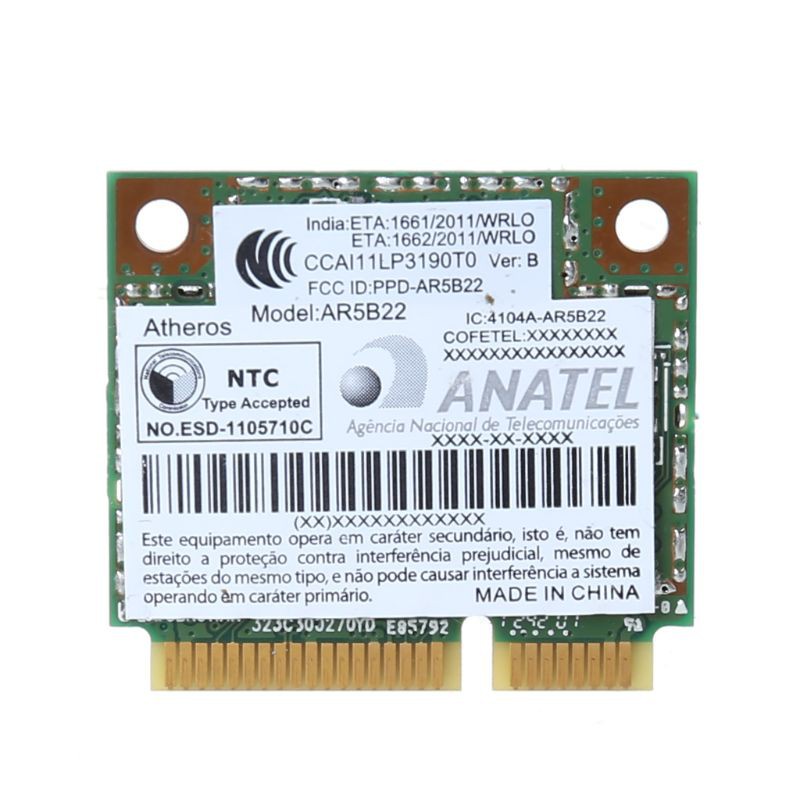 Cre Ar9462 Ar5B22 Wb222 Adapter Card Wifi Wireless Bluetooth 4.0 300mbps Untuk Pc / Laptop