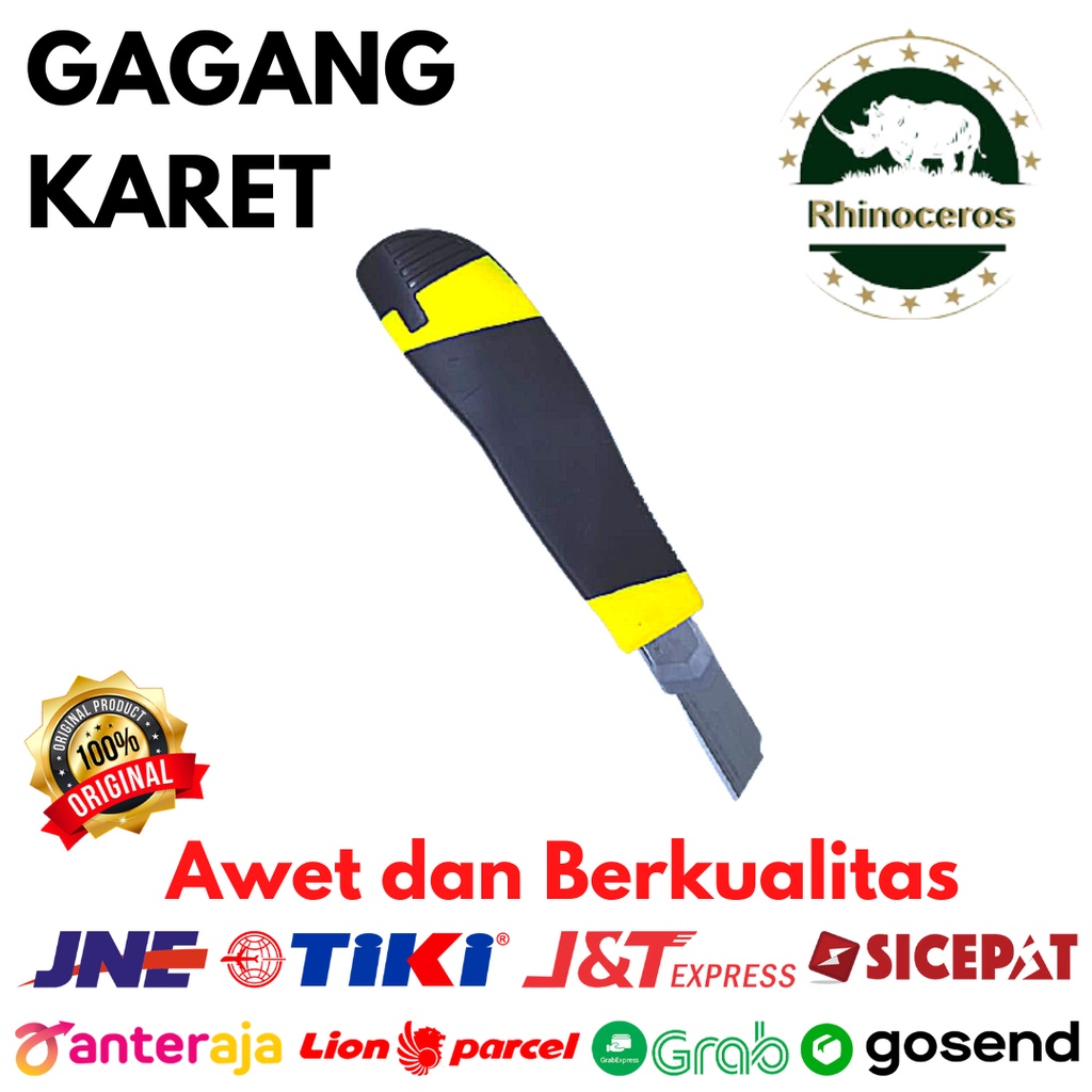 Cutter Knife Pisau Cutter Besar Pisau Pemotong Kertas Gagang Karet