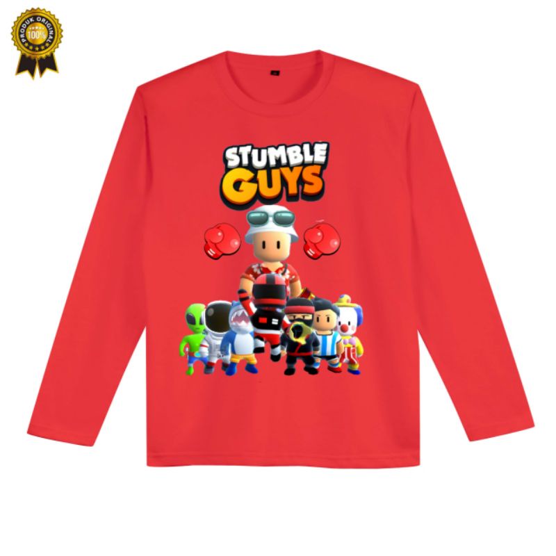 BAJU KAOS ANAK STUMBLE GUYS UNISEX LENGAN PANJANG BAHAN PREMIUM