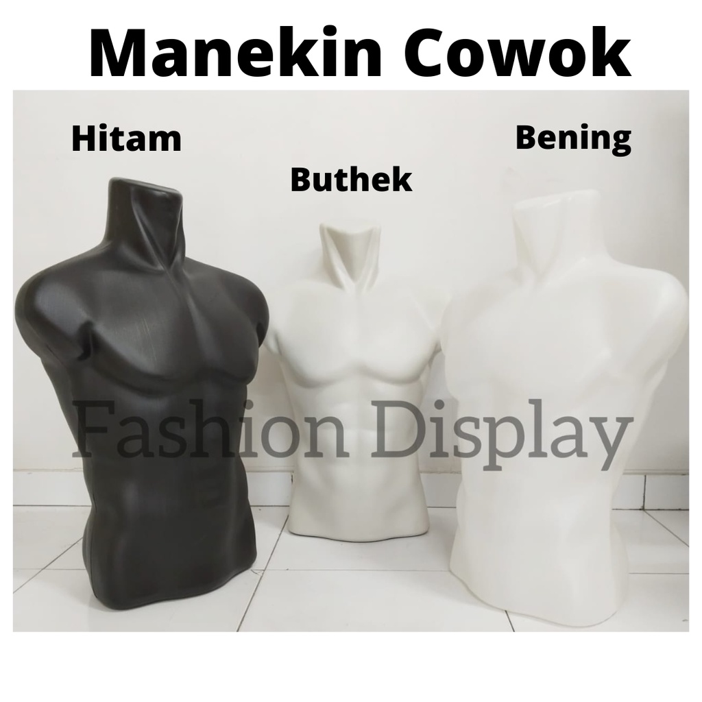 Body Laki Laki / Manekin Plastik Otot Laki / Manekin Setengah Badan Pria / Patung Cowok(BH)