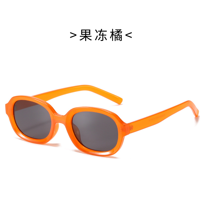 【YUZHU】COD Fashion Baru Oval Bingkai Retro Logam Engsel Sunglasses