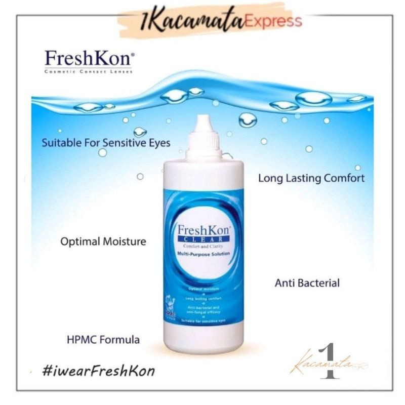 SOLUTION FRESHKON BESAR 360 ML CAIRAN CUCI DAN RENDAM SOFTLENS