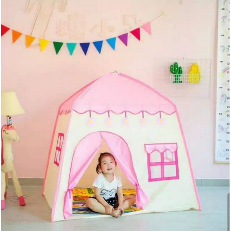 RUMAH TENDA BERMAIN ANAK MOTIF FLOWER CAMPING HOUSE PLAY TENT