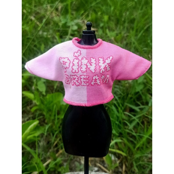 baju atasan pink boneka berbi