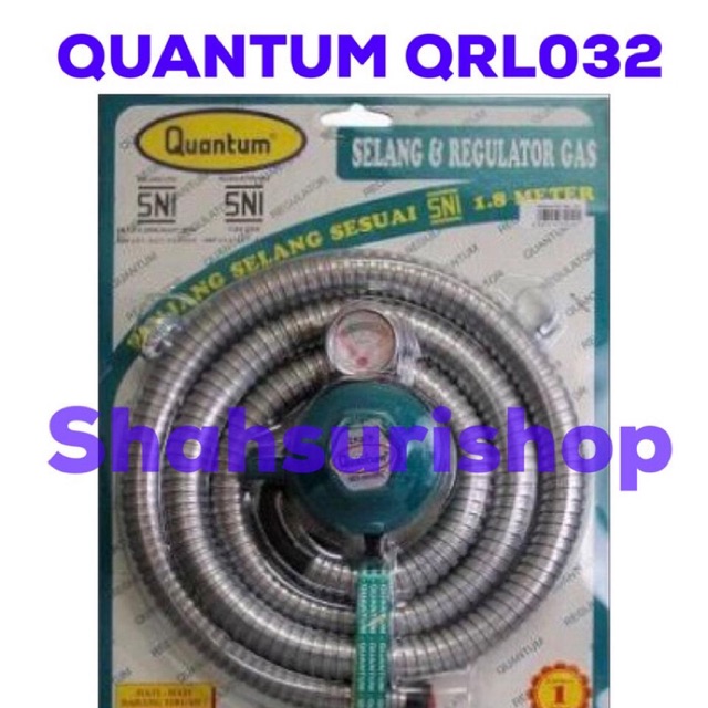 REULATOR PAKET + SELANG GAS QUANTUM QRL 032 METER PANJANG 1.8m 1,8 m