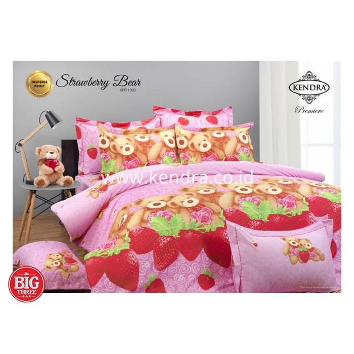 BEDCOVER + SPREI Rumbai 160x200 KENDRA PREMIERE motif ARMY DENIM BEAR PEACOCK - QUEEN SIZE 160 - BC