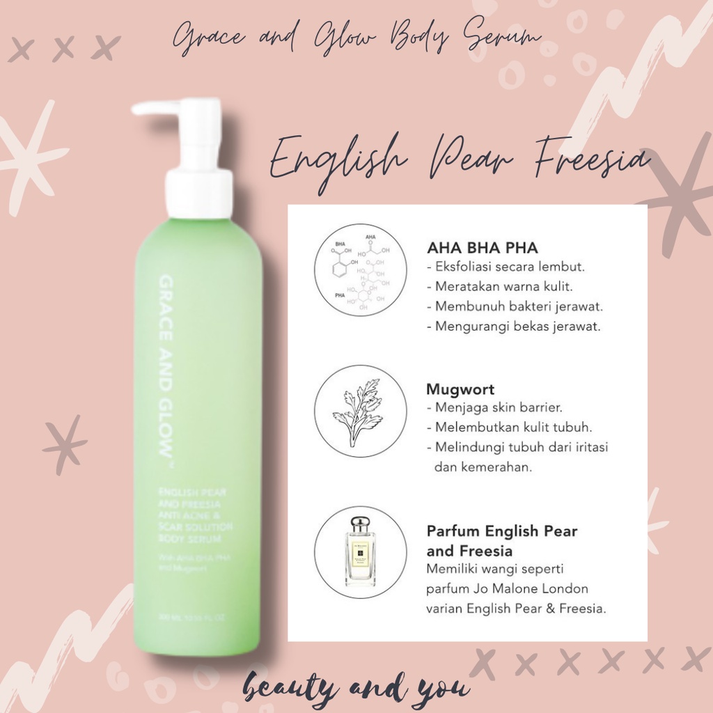 Grace and Glow Body Serum English Pear Freesia and Black Opium (ORIGINAL)