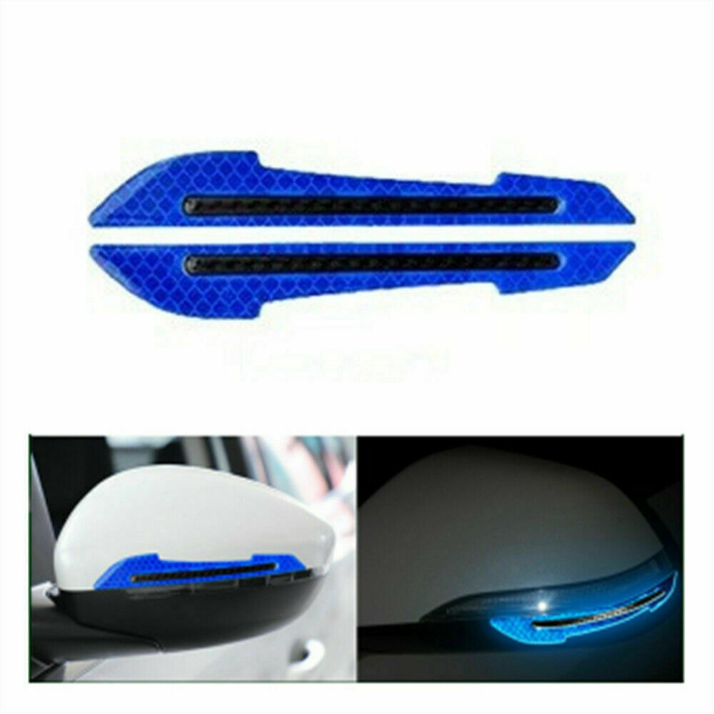 【COD Tangding】2 Pcs Sticker Reflektor Kaca Spion Samping Mobil Bahan Serat Karbon 5 Warna