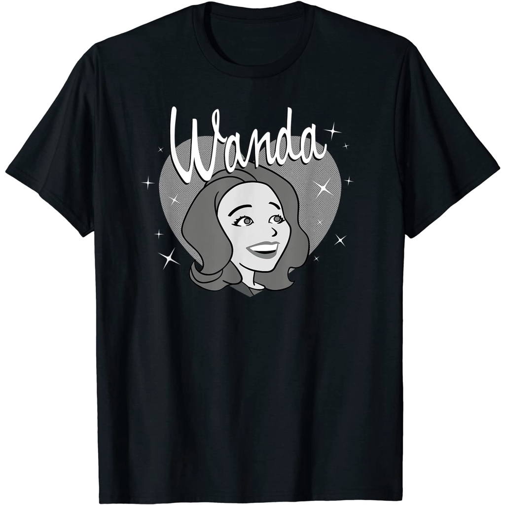 Kaos Marvel WandaVision Wanda Maximoff Heart Retro 60s T-Shirt