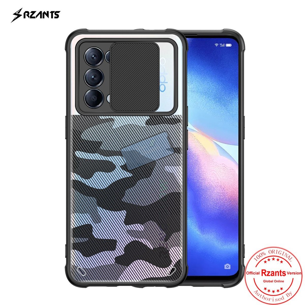 Oppo Reno 5 4G 5G Rzants Military Camshield Original Hard Soft Bumper Case Reno5