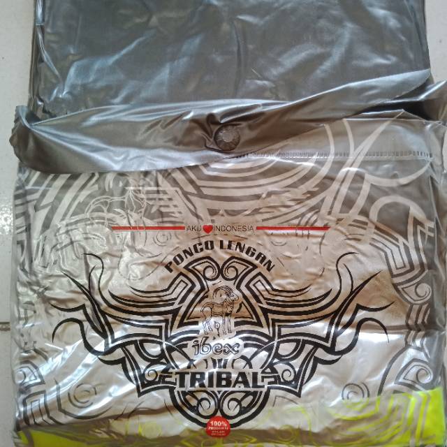 Jas Hujan Ibex Tribal / Ponco Lengan Tribal / Jas Hujan Tatto Jas Hujan Jumbo Komunitas Bikers motif