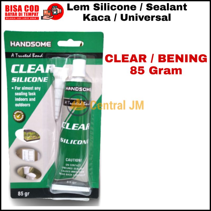 Lem Silicone Sealant Tube Kaca [ 85 Gram ] Clear Bening Auto Sealer Handsome