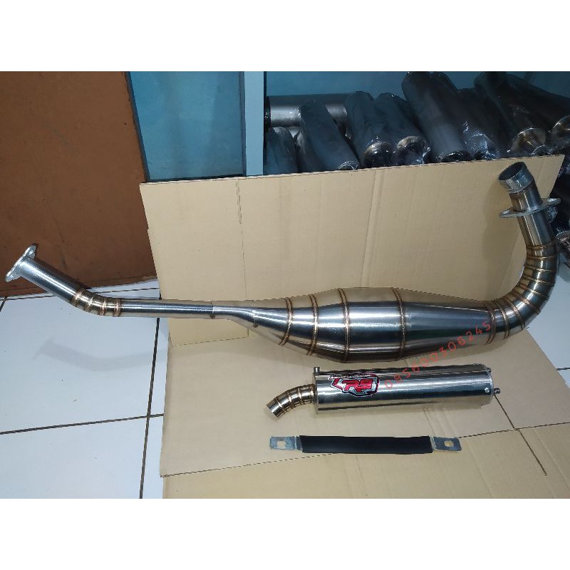 Knalpot R9 stainless ninja 2tak R RR SS L non Cobra