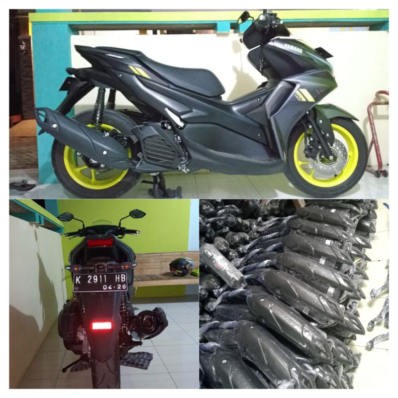 knalpot racing new nmax new aerox 2020 conected bonus cover tameng-1