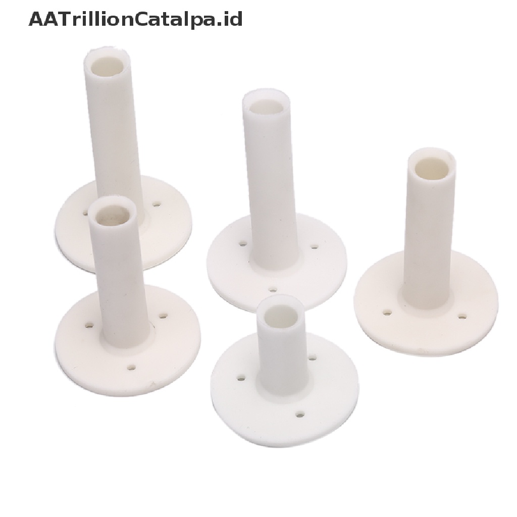 Aatrillioncatalpa 5pcs / set Tee Bola Golf Bahan Karet Warna Putih 5 Ukuran Berbeda