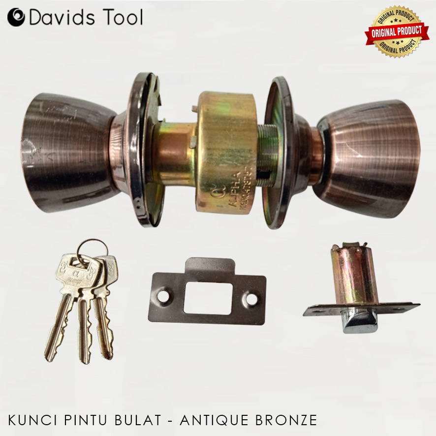 Kunci Pintu Bulat Chrome Alpha 8000