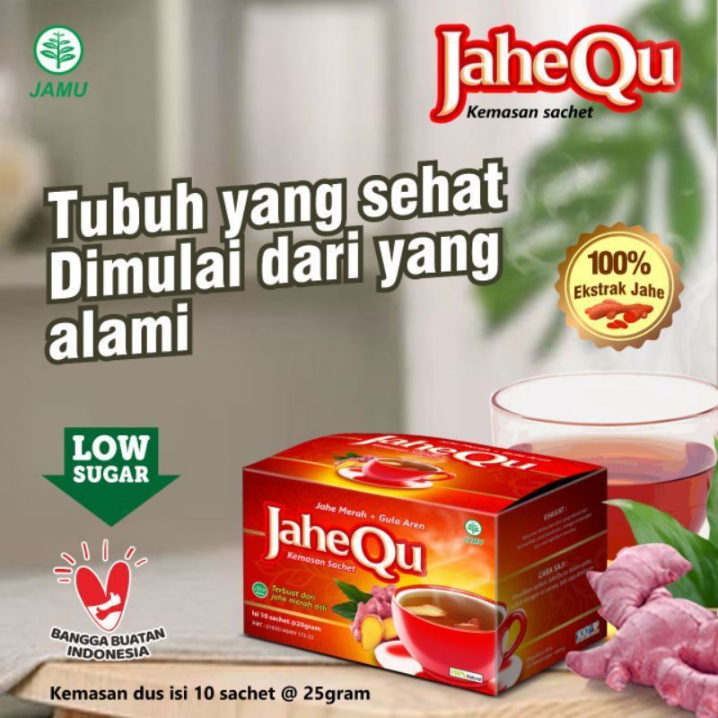 

Wedang Jahe Merah JAHEQU - Jahe Merah Bubuk Minuman Tradisional Sari Jahe Merah