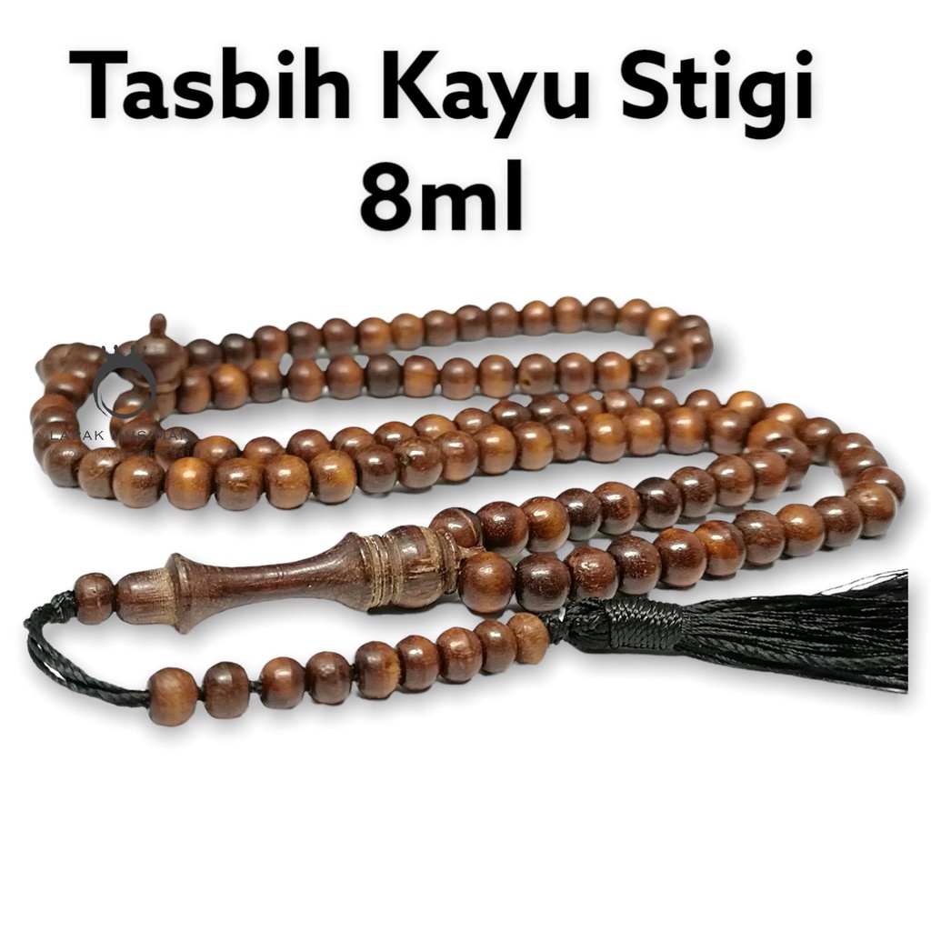 [Bayar di Tempat] Tasbih 99 Butir Kayu Stigi Asli Garansi Tasbih Muslim