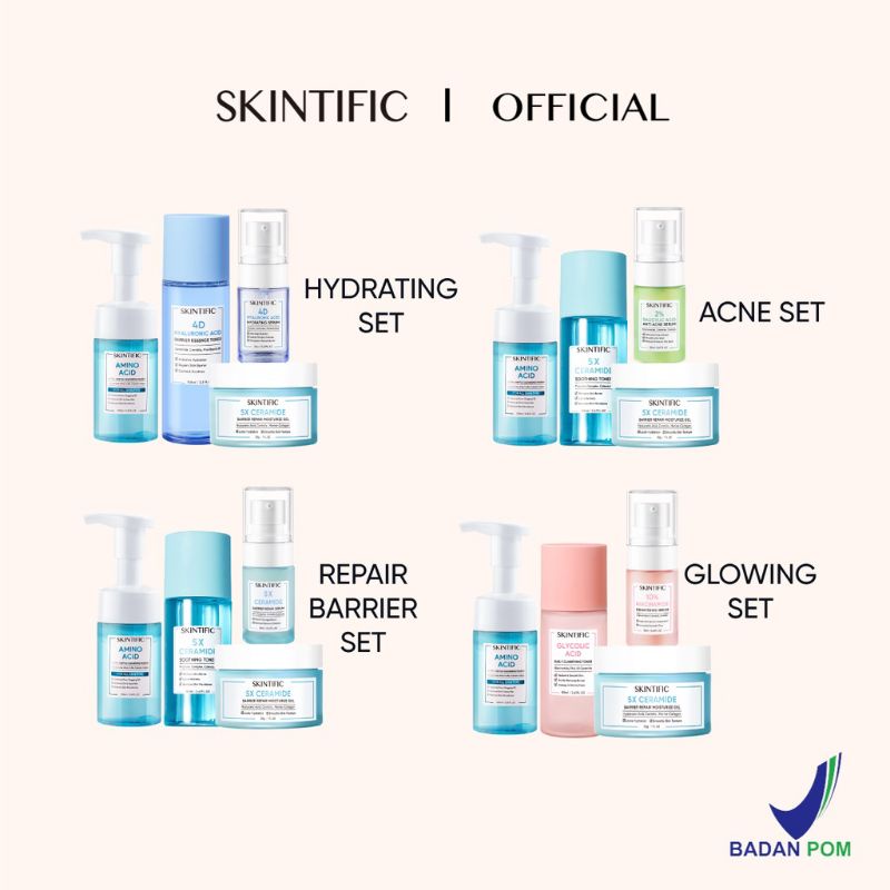 Jual SKINTIFIC Skincare Set 4 Pcs / Paket Skincare isi 4 | Shopee Indonesia