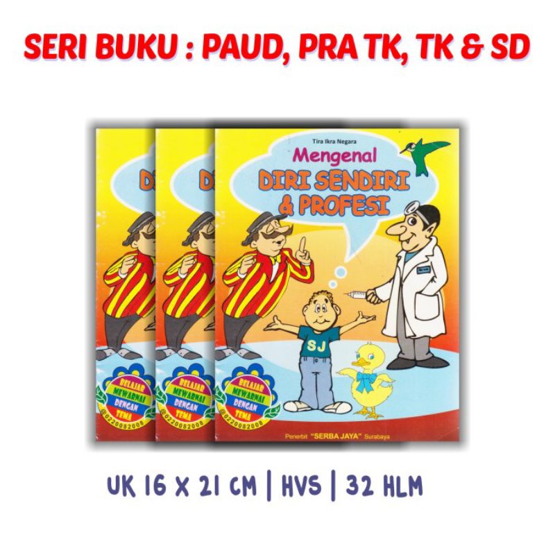 Buku Anak TK Paud Sd Belajar Mengenal Diri sendiri & Profesi
