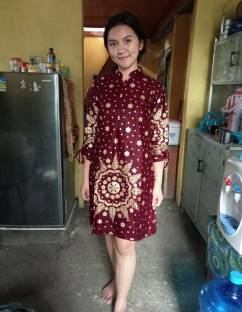 Bisa Pisah//batik Couple Keluarga - Sania Ruffle Batik Couple Garansi Termurah - Couple Terbaru