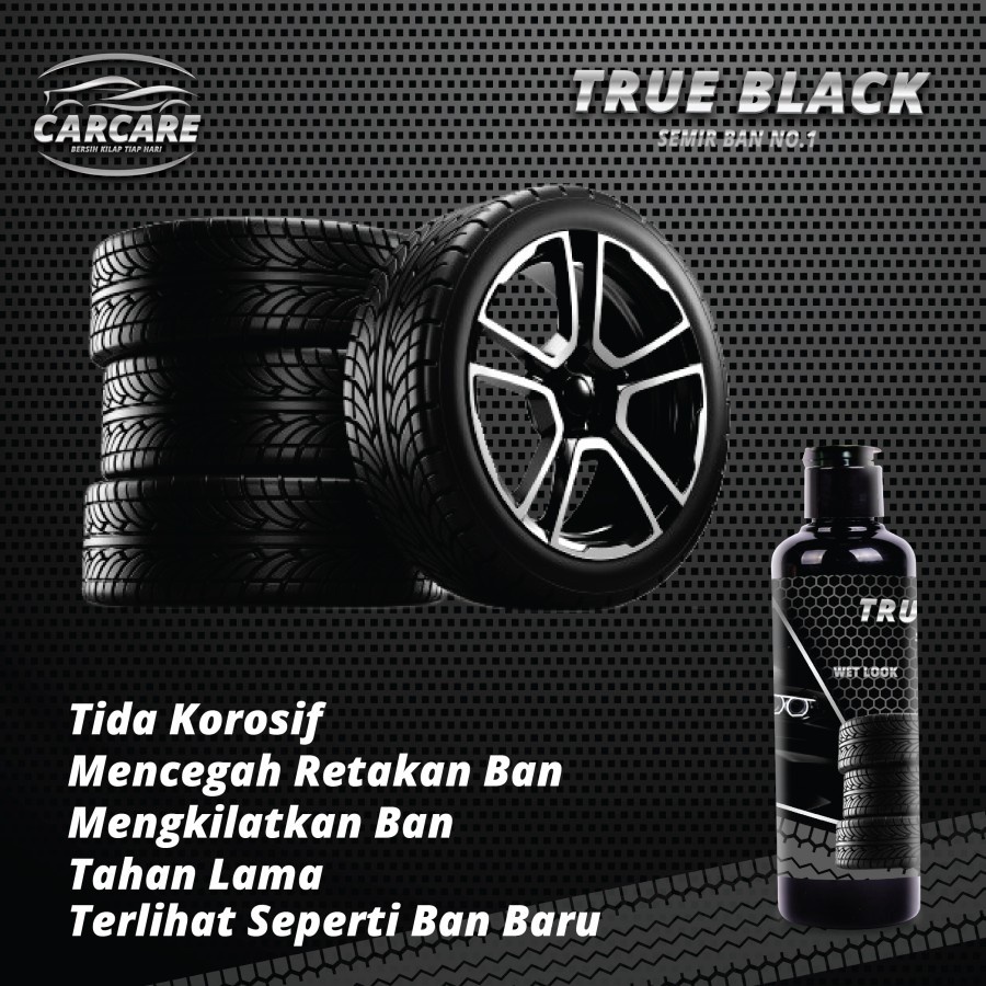 Pengkilat Ban dan Dashboard Mobil/Motor 250ml TRUE BLACK