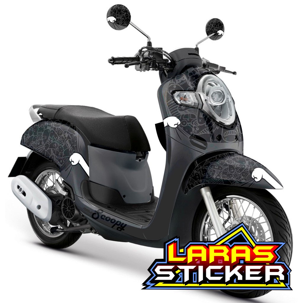 DECAL DEKAL SCOOPY FULL BODY BLOK New Fi 2017 2018 2019 2020 DOODLE ARD 3D ABU-ABU