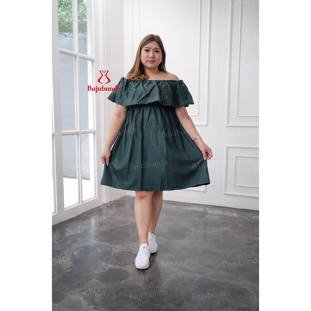 LD 120 DRESS JUMBO BIG SIZE DRESS BAJU WANITA JUMBO SABRINA