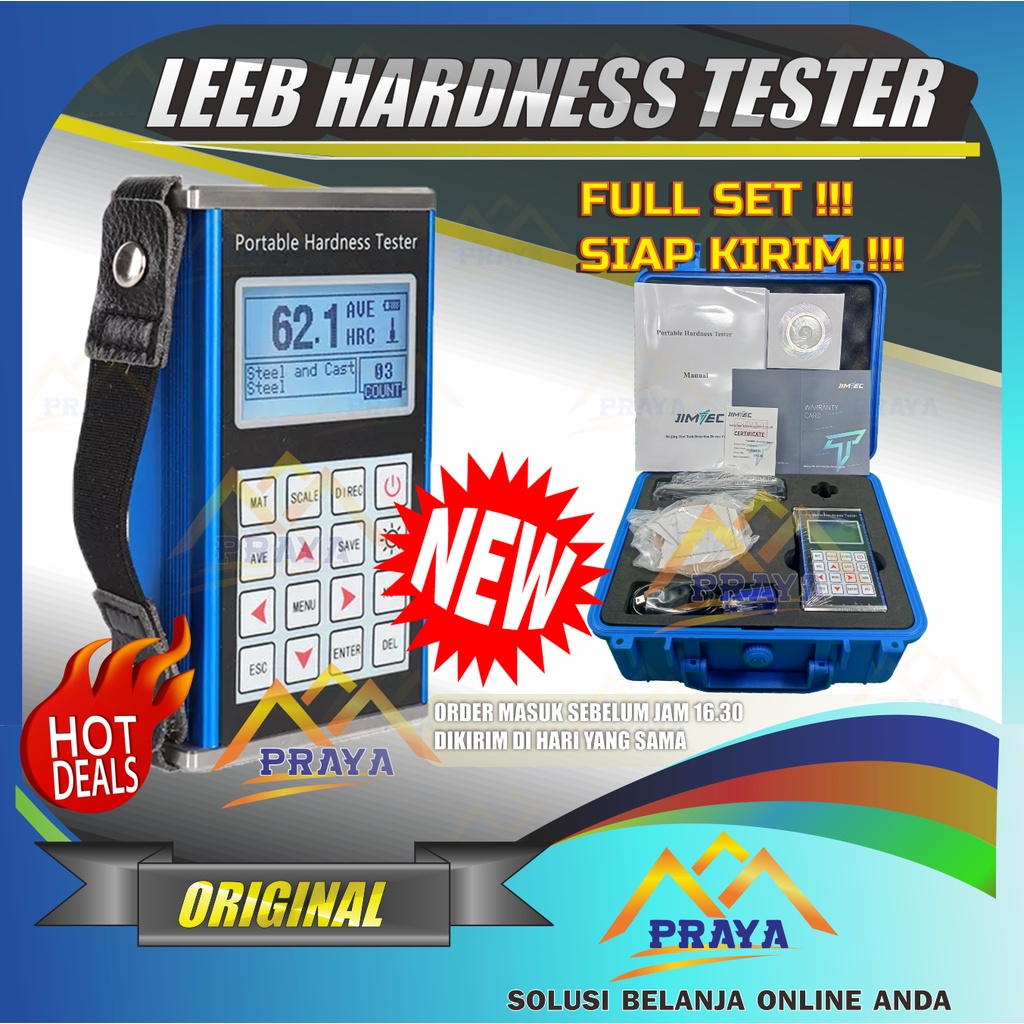 LEEB HARDNESS TESTER TES KEKERASAN BESI BAJA LOGAM PRINTER PORTABLE ALAT UJI CEK