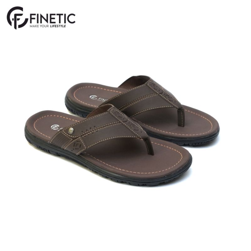 Beli 1 Gratis 1 SANDAL KULIT FINETIC Z 04 SENDAL JAPIT IMPOR ORIGINAL