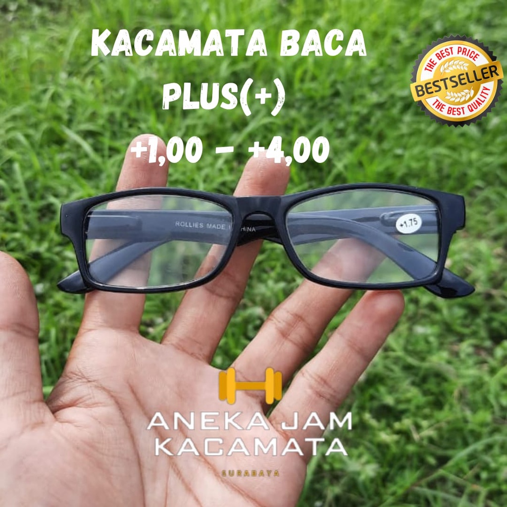 KACAMATA BACA PLUS(+) LENSA KACA CEWEK/COWOK TL400.IL UKURAN +1,00 - +4,00/KACAMATA BACA RABUN DEKAT/KACAMATA BACA LENSA KACA/