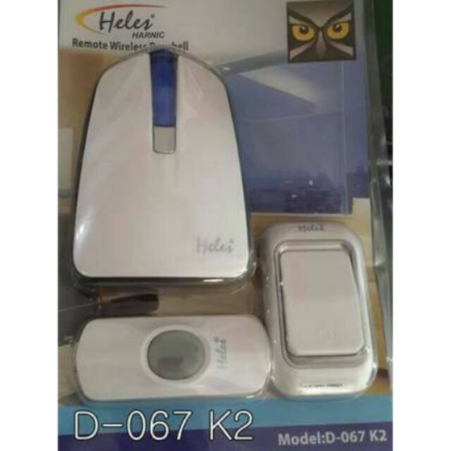 DOOR BELL HELES D 067 K2 - Bel Pintu Wireless Dua Remote