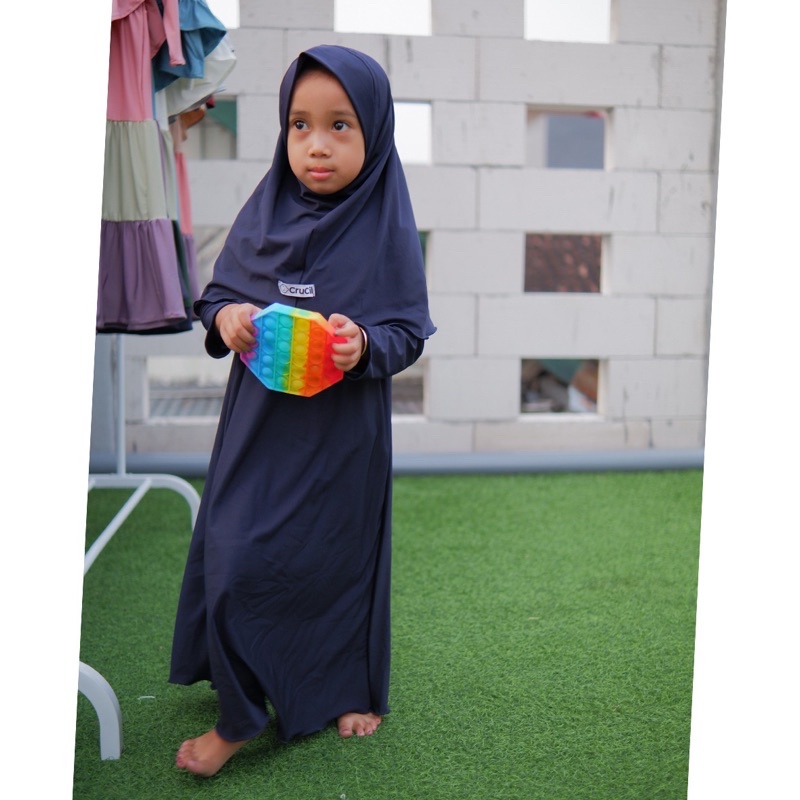 Crucil Jilbab Polos (M, L, XL) 3-8th