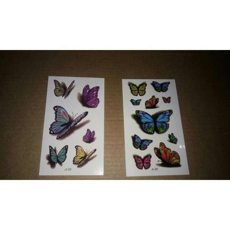 STICKER TATTO TEMPORER KUPU KUPU SMALL