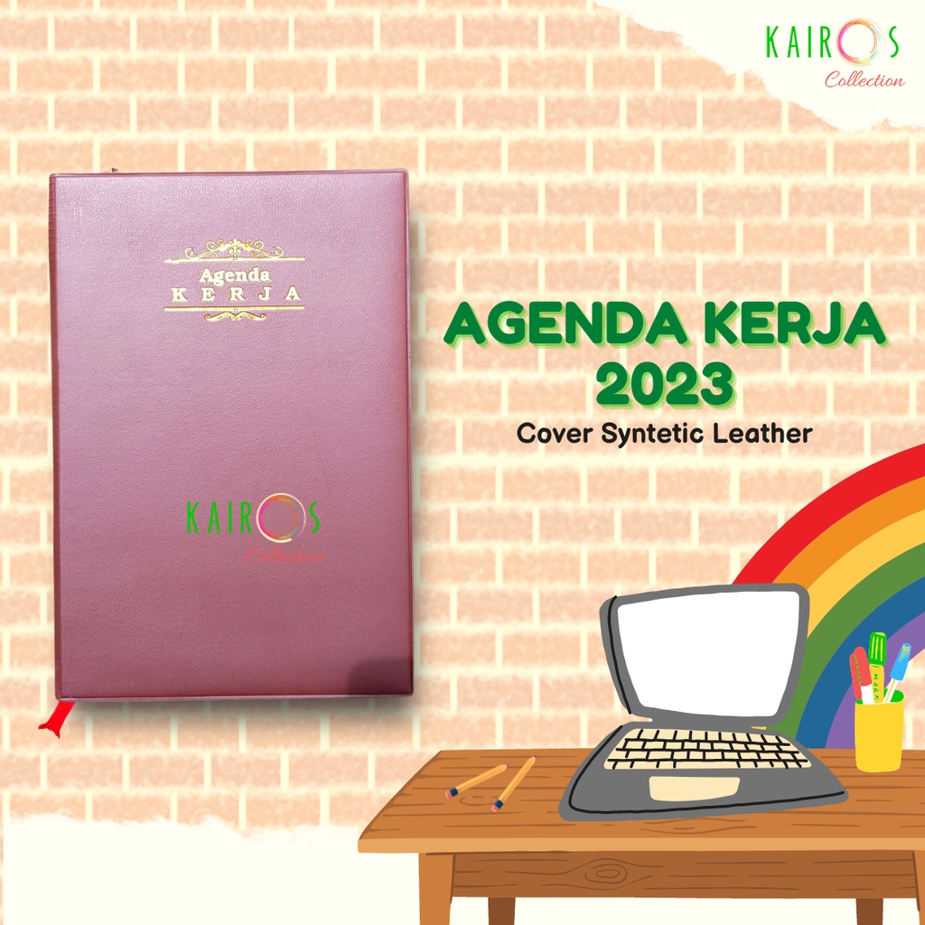 Agenda Kerja 2023 Aneka Warna Cover Syntetic Leather