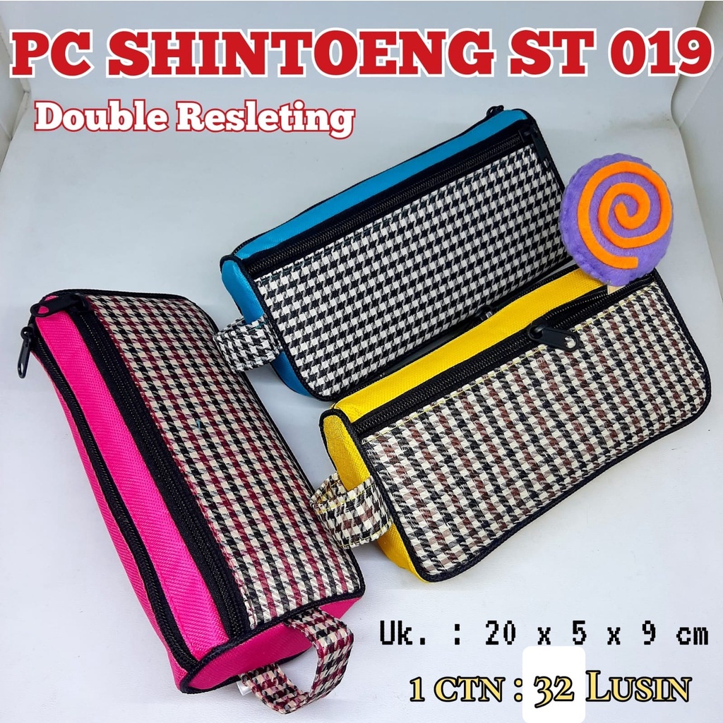 

AS888 - KOTAK PENSIL MOTIF KOTAK-KOTAK DOUBLE RESLETING / PENSIL CASE SHINTOENG / POUCH ST019