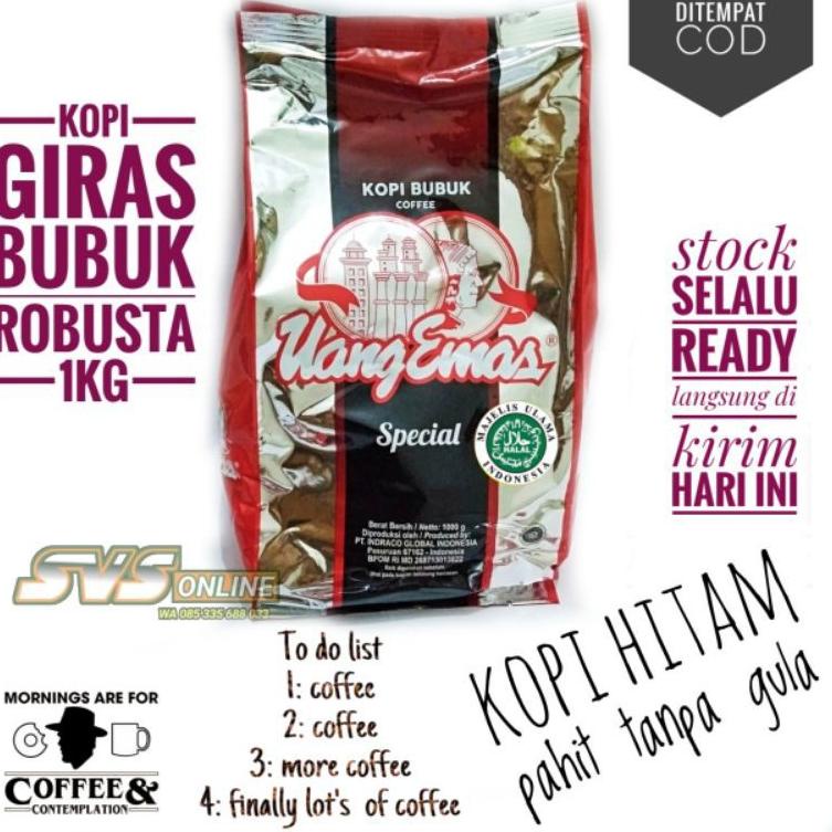 

[KODE 5339] Kopi bubuk giras robusta coffee uang emas special 1kg murah nikmat