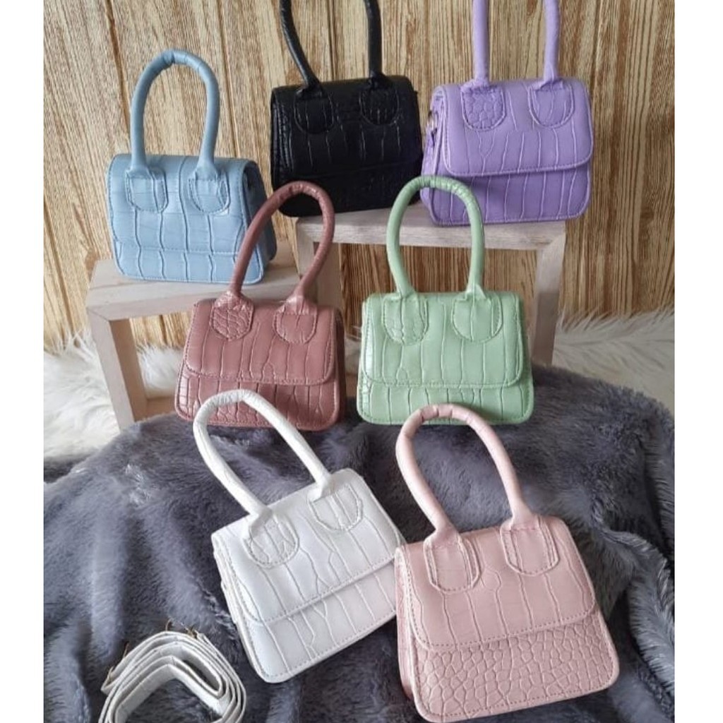 BAJ Tas Selempang Mini Croco - Vintage Sling Bag Mini Croco - Sling bag Hand Bag Mini Moona Bag TF021