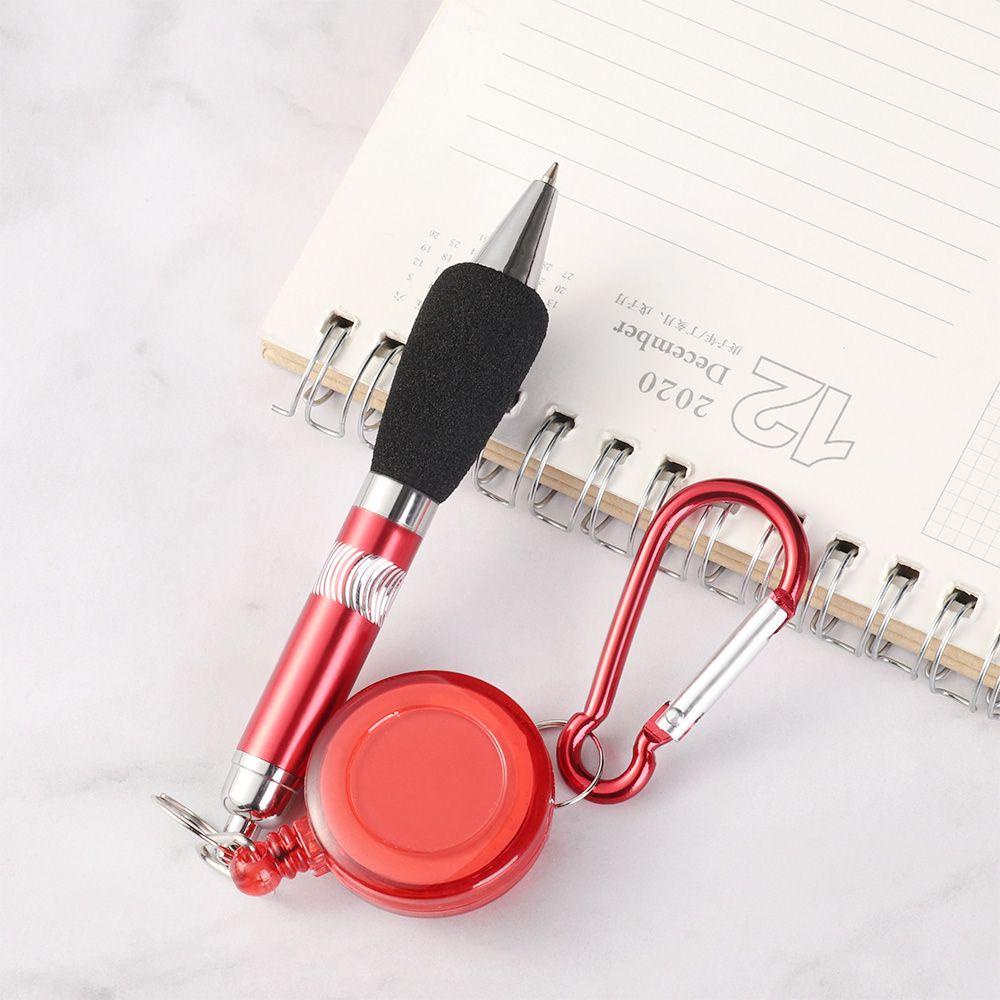 Populer 1pc Warna Acak Ballpoint Signature Hadiah Anti Hilang Kantor Sekolah Dengan Bolpen Cincin