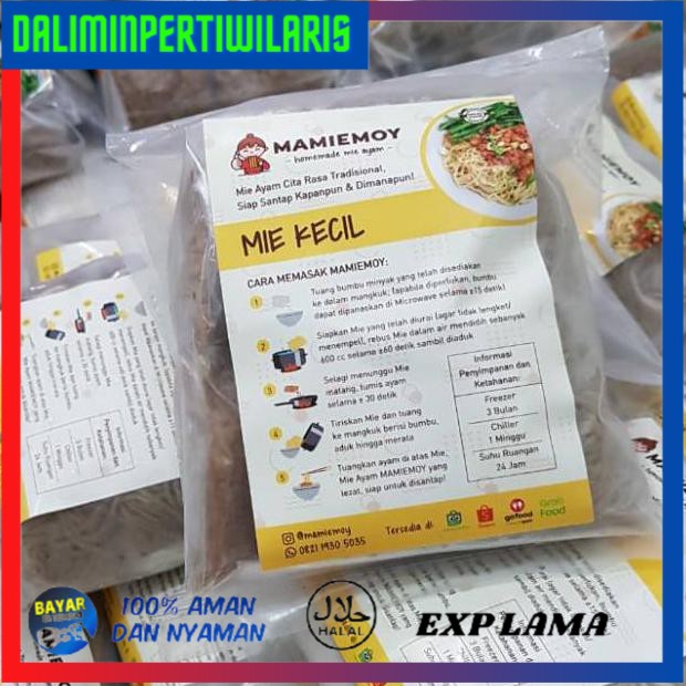 

( BISA COD ) Mie Frozen MAMIEMOY (MIE KECIL) - Ayam Kecap HALAL (1 Pak = 3 Porsi Mie) TERUJI [Kode