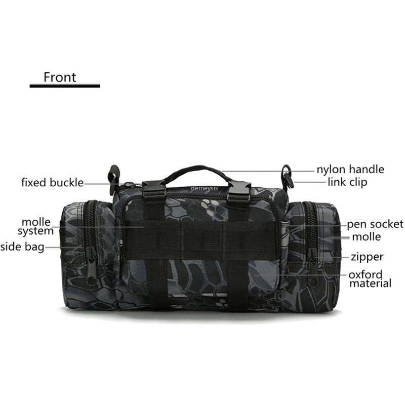 （Ready Jakarta）600D Waterproof Nylon Tactical Bag Outdoor Hunting Sports Waist Packs Molle Military Combat Sports Shoulder Bag Backpack Ransel tahan air