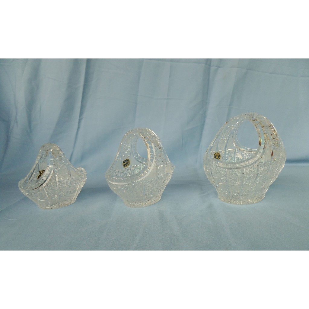 Keranjang Kristal Bohemia 500 PK 10 cm - Genuine Bohemia Crystal 500 PK Basket - 100% authentic