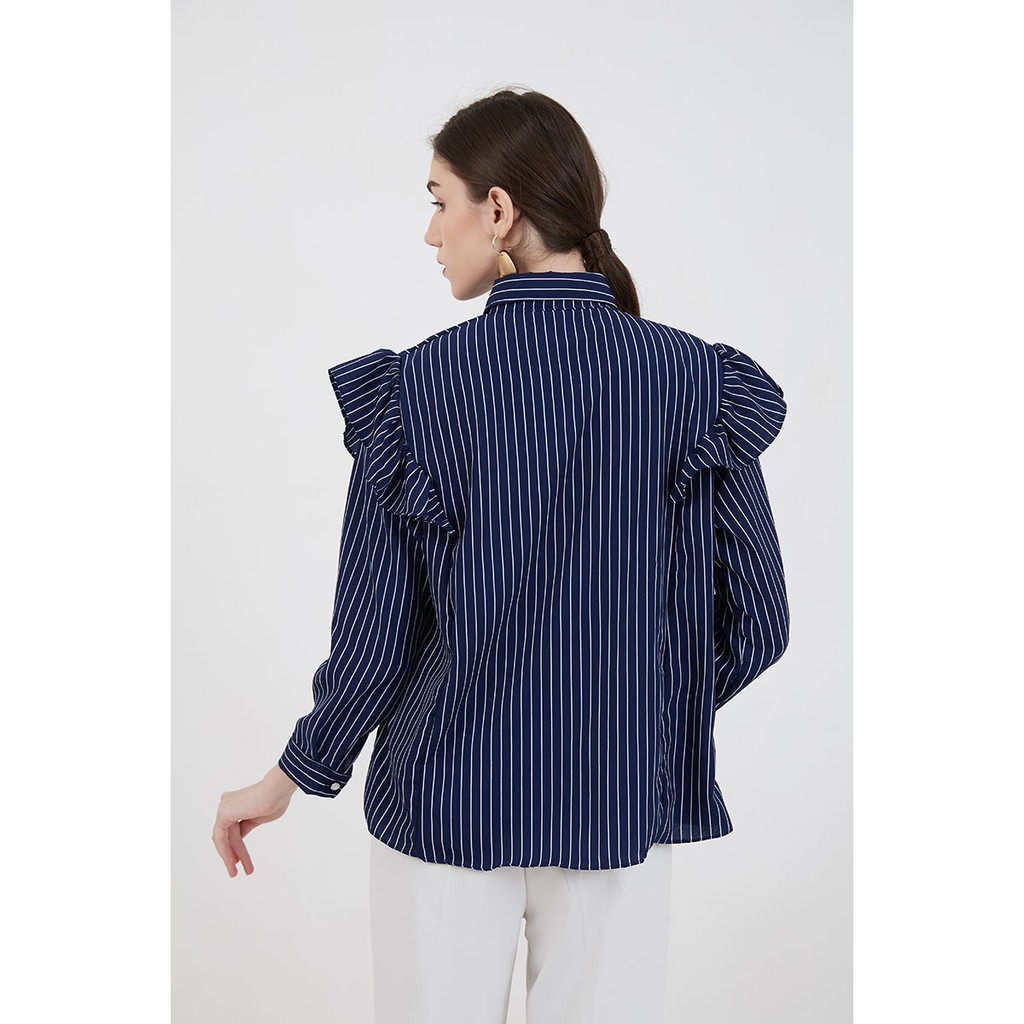 Berrybenka - Atasan Kemeja Wanita Sofia Muraka Stripes Shirt-7