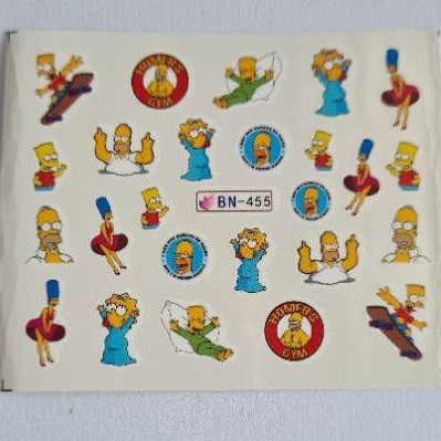 Stiker Kuku The Simpsons Water Decal Stikers