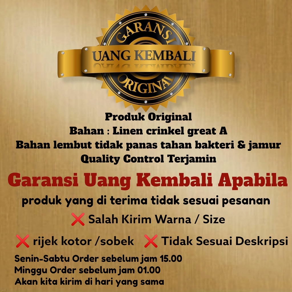 DRESS PEREMPUAN ANAK &amp; BAYI 1 BULAN - 4 TAHUN BAHAN LINEN CRINKLE