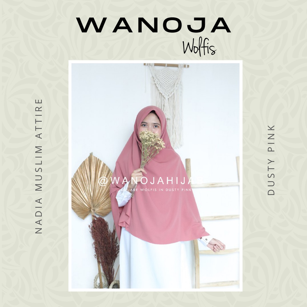 (WANOJA HIJAB)  Hijab/Jilbab Syar'i Wolfis